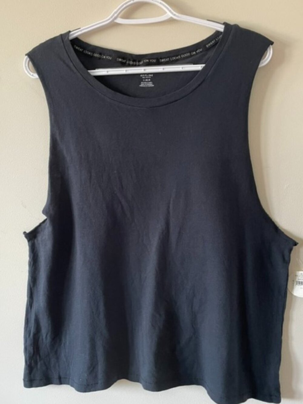 Offline by Aerio Black Women's Workout Tank Top Sz L NWT